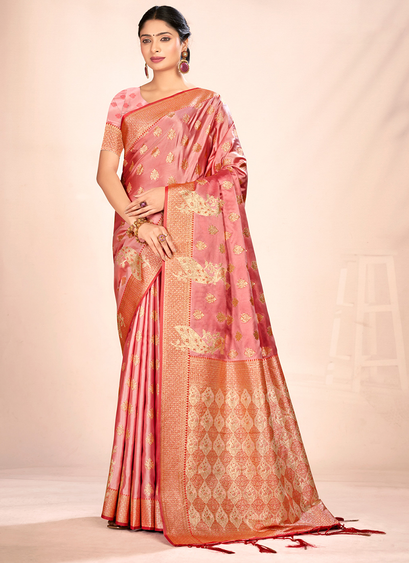 Red Silk festive wear Saree